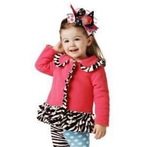 NEW Mud Pie Zebra Coat 12-18 Months